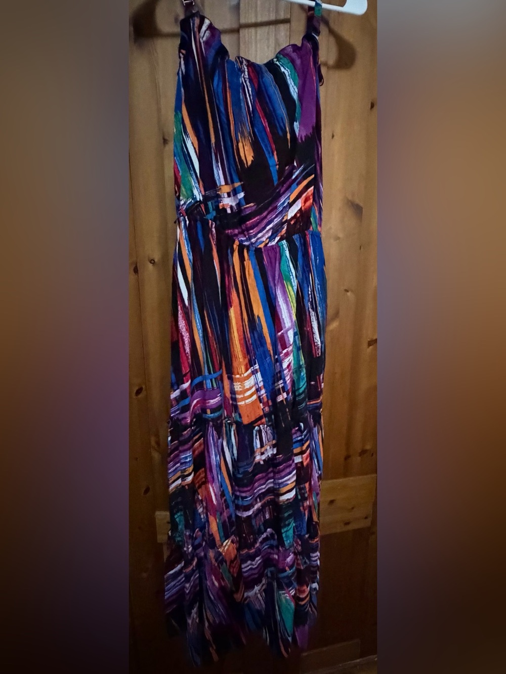 Lane Bryant 14-16 Multi-Color Abstract Print Maxi Skirt